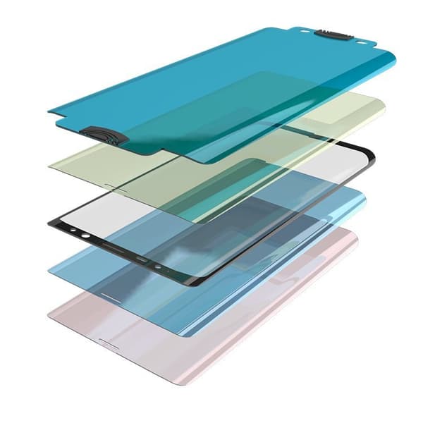 Glasfolie härdat glas för skärm med ram Samsung Galaxy S21+ 5G 3D Edge Nano Flexi Glas svart