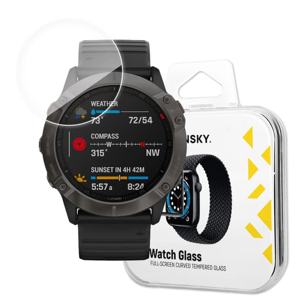 Hybrid skyddsglas för Garmin Fenix ​​6X, transparent