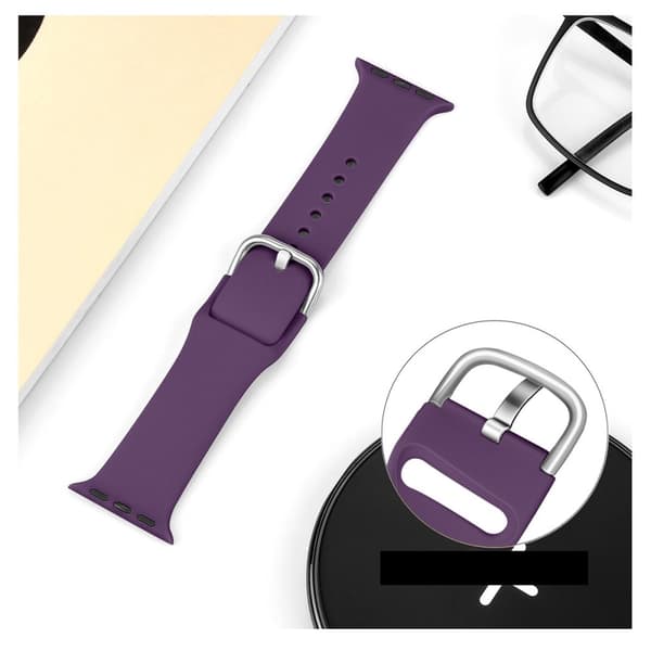 Silikonrem APS för Apple Watch Ultra 2-9/SE 42/44/45/49 mm lila
