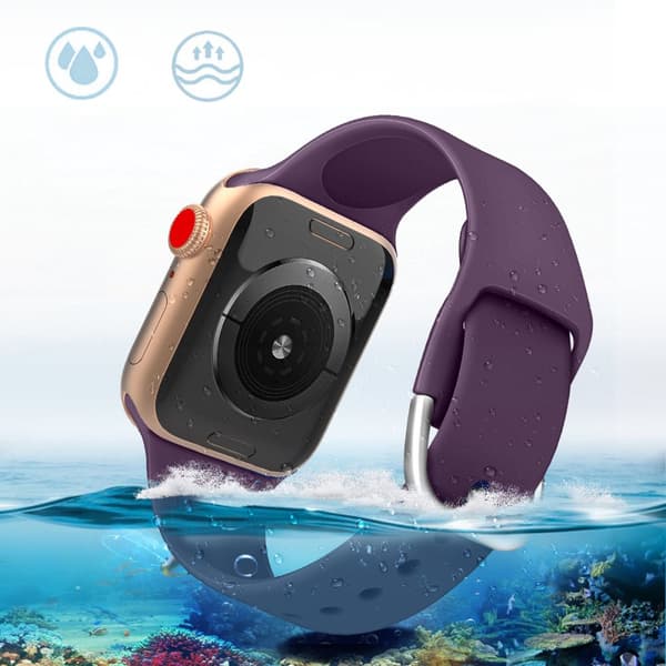 Silikonrem APS för Apple Watch Ultra 2-9/SE 42/44/45/49 mm lila