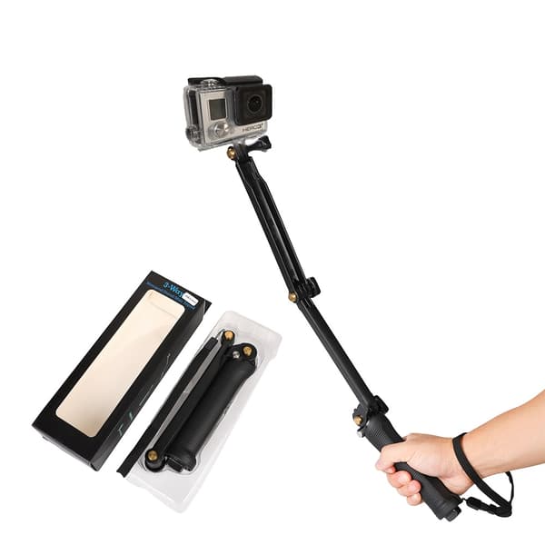 3i1 Selfie stick holder, monopod stativ til GoPro kamera