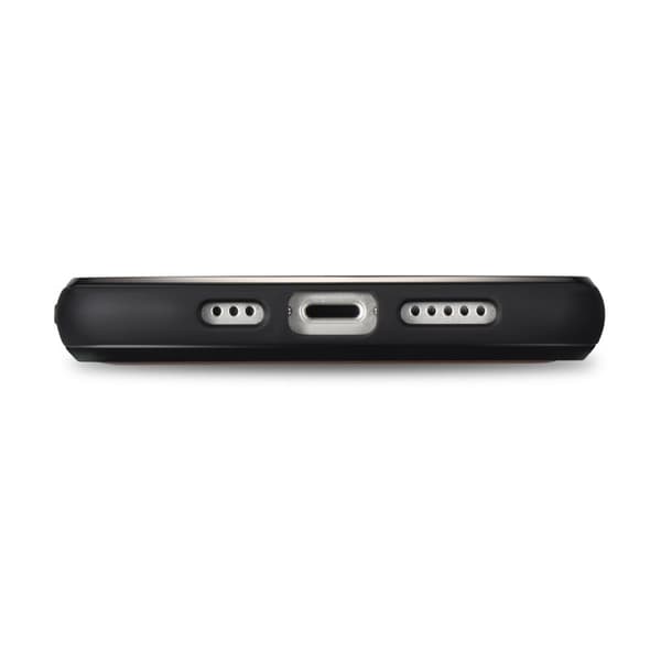 Cover betrukket med naturligt læder til iPhone 14 Plus Læderolievoks, lysebrun
