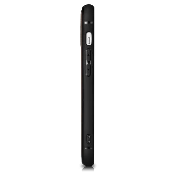 Cover betrukket med naturligt læder til iPhone 14 Plus Læderolievoks, lysebrun
