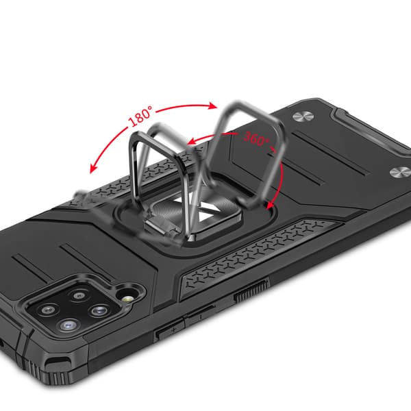 Pansret cover + magnetisk holder til Samsung Galaxy A42 5G Ring Panser rød