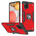 Miniatyrbillede 1 af 6: Pansret cover + magnetisk holder til Samsung Galaxy A42 5G Ring Panser rød