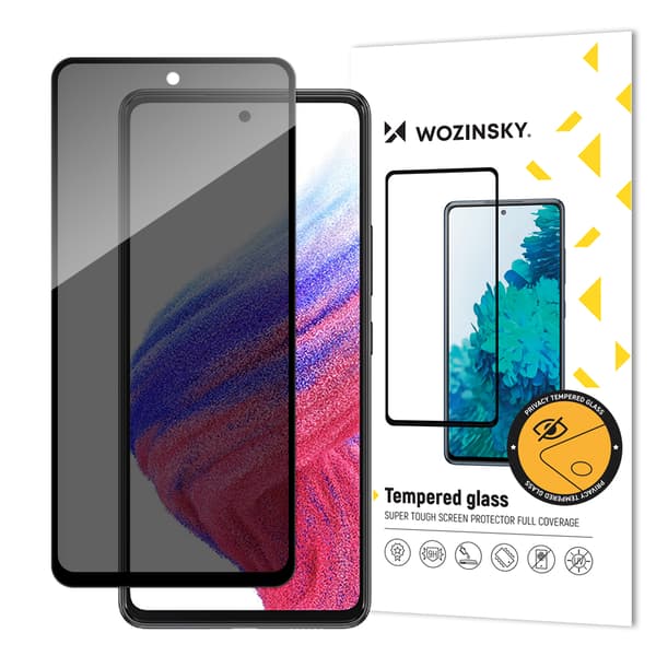 Privacy karkaistu lasi Samsung Galaxy A53 5G -näytölle Anti Spy -suodattimella