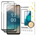 Miniatyrbillede 1 af 6: SÆT 2x 9H hærdet glas til hele Nokia G22-skærmen med sort ramme