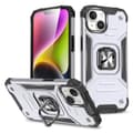 Miniatyrbillede 1 af 6: Pansret etui med fingerholder til iPhone 15 Plus Ring Armor, sølv