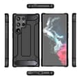 Miniatyrbillede 4 af 6: Forstærket pansret cover til Samsung Galaxy S24 Ultra Hybrid Armor, sort