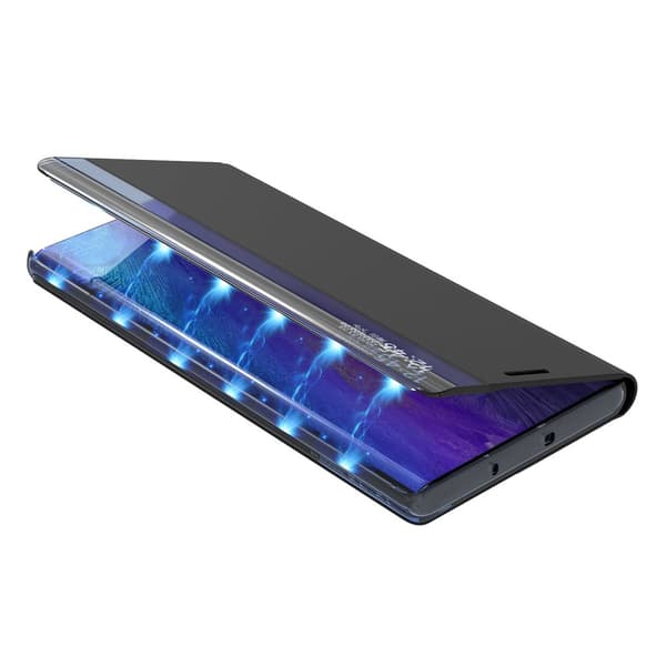 Nyt Sleep View Case cover til Samsung S24 Ultra med magnetisk klap, sort