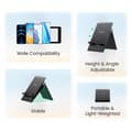 Miniatyrbillede 3 af 6: Foldbart, højdejusterbart tablettelefonstativ, sort