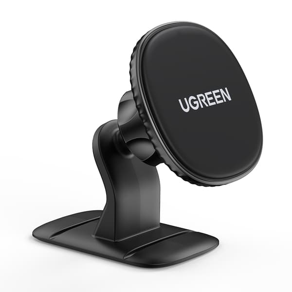 Itsekiinnittyvä magneettinen autopuhelinteline kojelautaan, musta musta
