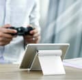 Miniatyrbillede 4 af 6: Justerbar bordstand til telefon, tablet, hvid