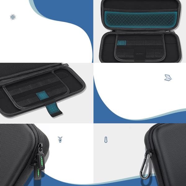 Æske til Nintendo Switch og tilbehør 26x12x4cm sort