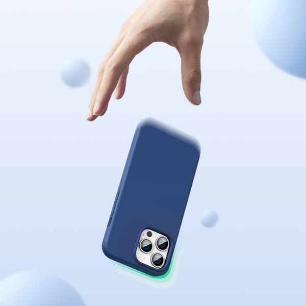 Gummi fleksibelt silikone cover til iPhone 13 Pro blå