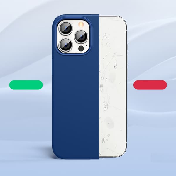 Gummi fleksibelt silikone cover til iPhone 13 Pro blå