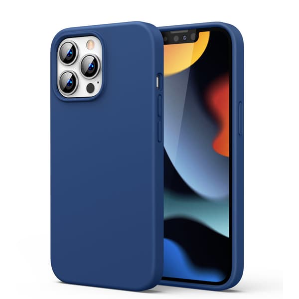 Gummi fleksibelt silikone cover til iPhone 13 Pro blå