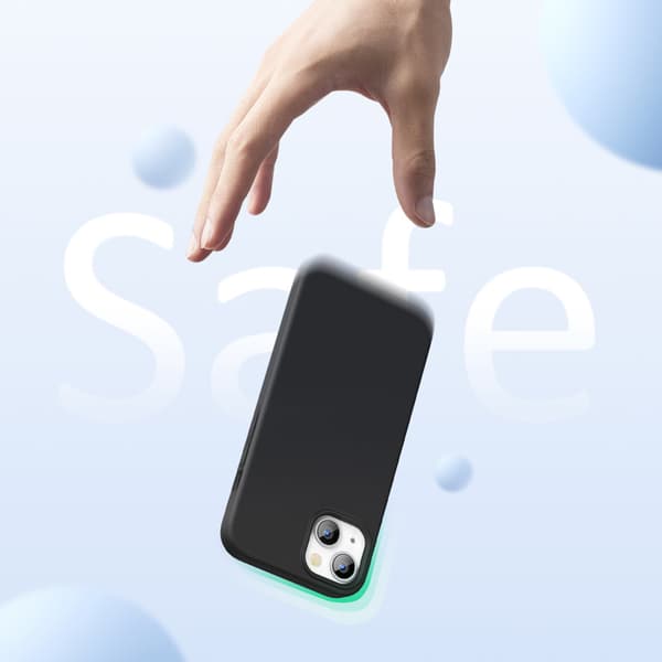 Gummi fleksibelt silikone cover til iPhone 13 mini sort