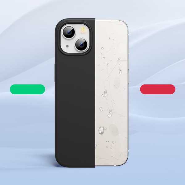 Gummi fleksibelt silikone cover til iPhone 13 mini sort