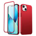 Miniatyrbillede 1 af 6: Cover til iPhone 13, bag- og fronthus + hærdet glas, rød
