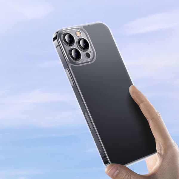 Kotelon kansi iPhone 13 Prolle, jäykkä kotelo läpinäkyvällä geelikehyksellä