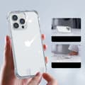 Miniatyrbillede 3 af 6: Cover til iPhone 14 Pro, pansret hus med kroge, gennemsigtigt stativ