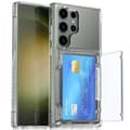 Pikkukuva 3 / 4: Takakansi korttipaikalla ja jalustalla Samsung S24 Ultra -puhelimelle