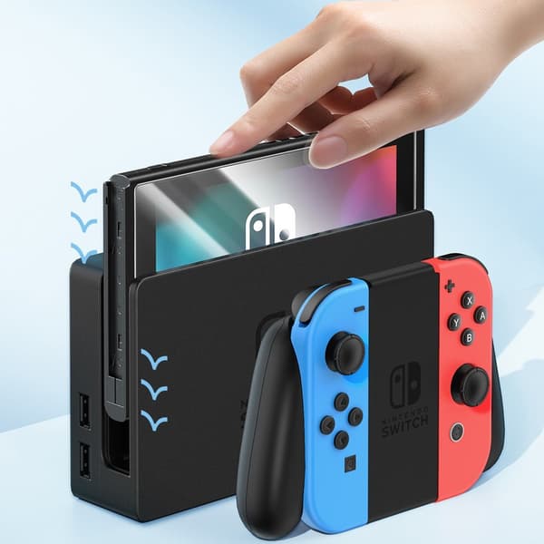 Hærdet glasskærm til Nintendo Switch OLED 2021 Crystal SÆT med 2 stk.
