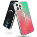 Miniatyrbillede 1 af 6: Pansret cover med gelramme iPhone 12 Pro Max Fusion Design pink-grøn