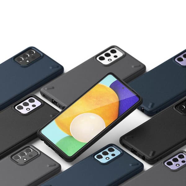 Kestävä, vahvistettu kotelo GALAXY A72 ONYX -puhelimelle, tummansininen