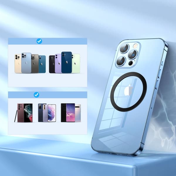 Pink metal magnetring til en smartphone