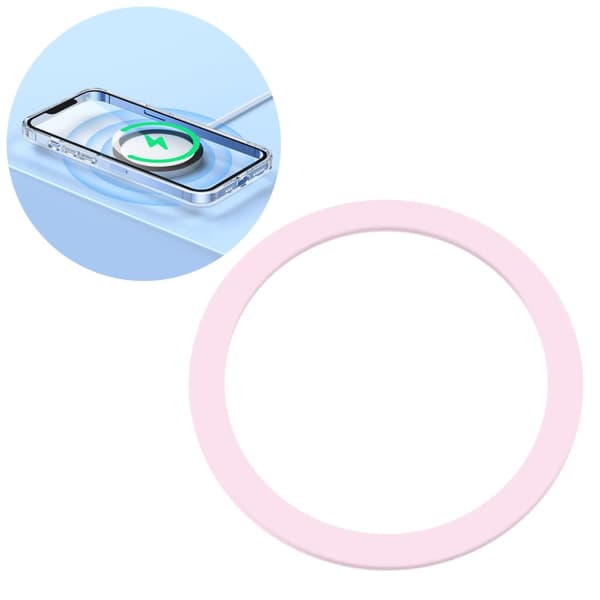 Pink metal magnetring til en smartphone