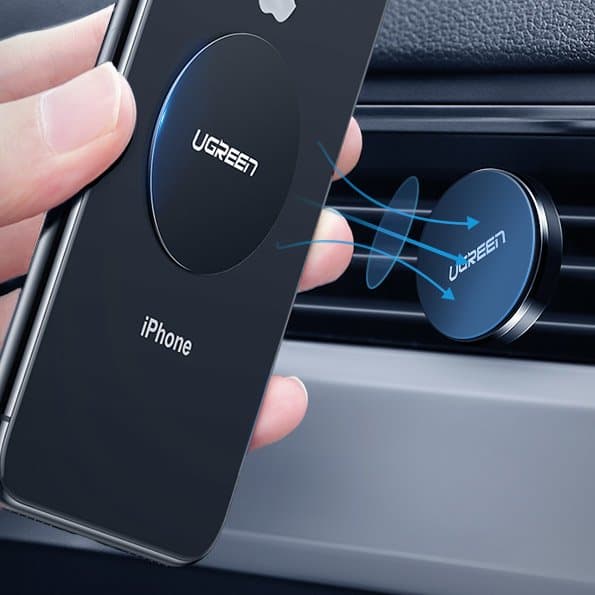 Metalplade til magnetiske telefonholdere, smartphone, sort SÆT med 2 stk.