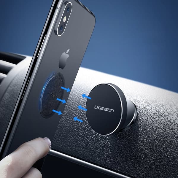 Metalplade til magnetiske telefonholdere, smartphone, sort SÆT med 2 stk.