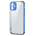 Pikkukuva 1 / 6: Ultraohut läpinäkyvä kotelo metallikehyksellä iPhone 12 Pro Maxille, tummansininen