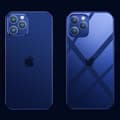Miniatyrbillede 4 af 6: NBS ultratyndt gennemsigtigt etui med metallisk ramme til iPhone 12 mini sort