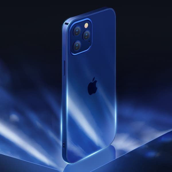 NBS ultratyndt gennemsigtigt etui med metallisk ramme til iPhone 12 mini sort