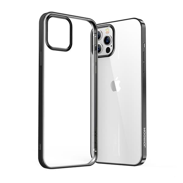 NBS ultratyndt gennemsigtigt etui med metallisk ramme til iPhone 12 mini sort