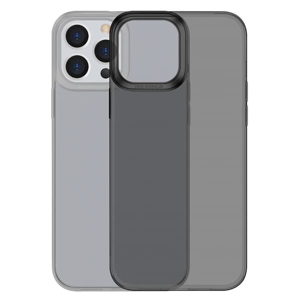 Transparent gel cover til iPhone 13 Pro Simple Series Cover sort