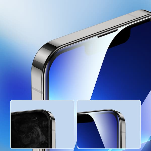 Fuldskærms hærdet glas til iPhone 14 Plus med ramme gennemsigtig Knight 2.5D TG