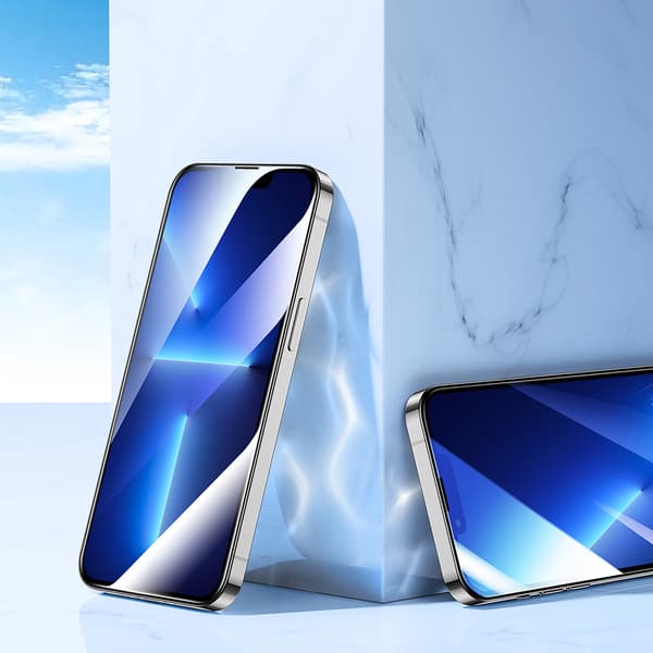 Fuldskærms hærdet glas til iPhone 14 Plus med ramme gennemsigtig Knight 2.5D TG