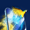 Miniatyrbild 4 av 6: Härdat glas för iPhone 14 Pro Max med transparent Knight monteringssats