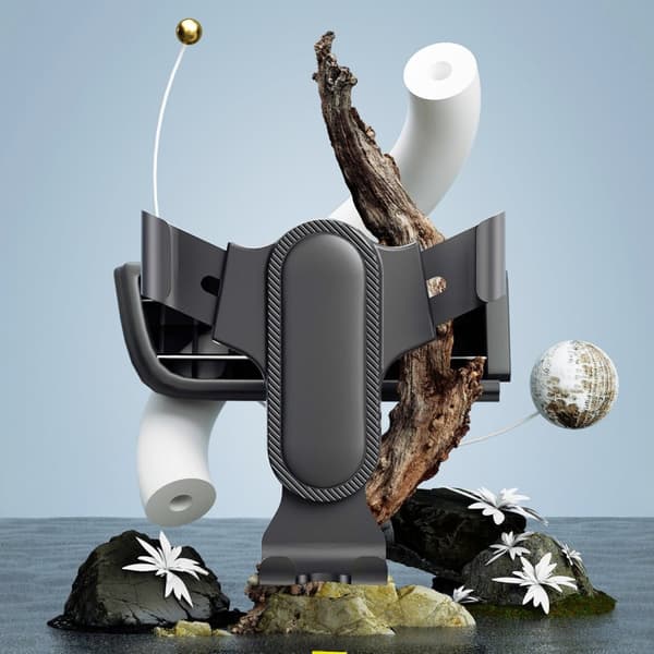Gravity biltelefonholder til gitteret, sort