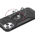 Miniatyrbillede 5 af 6: Pansret etui til iPhone 14 Pro Max, magnetisk holder Ring Armor, sort