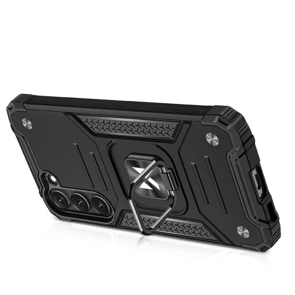 Pansarfodral till Samsung Galaxy S23+, Ring Armor magnetisk hållare, svart