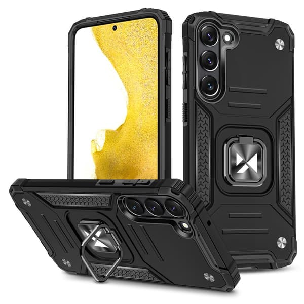 Pansarfodral till Samsung Galaxy S23+, Ring Armor magnetisk hållare, svart