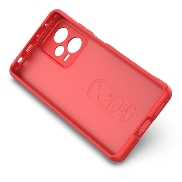 Flexibelt skal för Xiaomi Redmi Note 12 Pro+ Magic Shield-fodral, rött