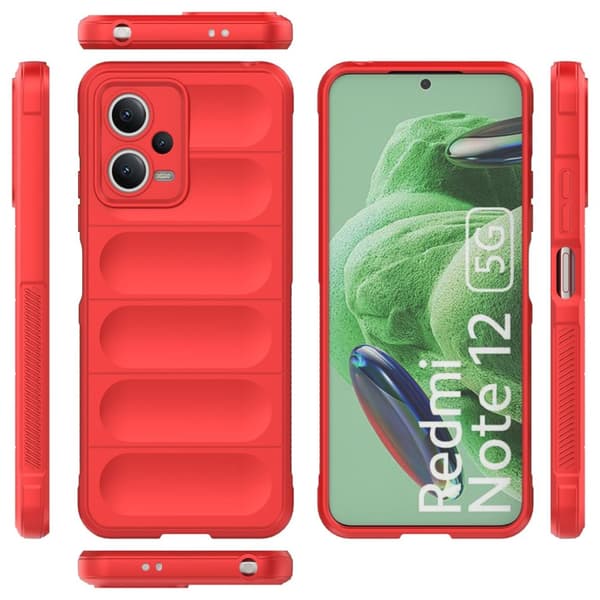 Flexibelt skal för Xiaomi Redmi Note 12 5G / Poco X5 5G Magic Shield Fodral rött