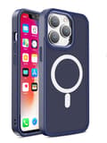 Pikkukuva 1 / 6: Magneettinen kotelo MagSafella iPhone 15:lle, kaulanauhareiät, tummansininen