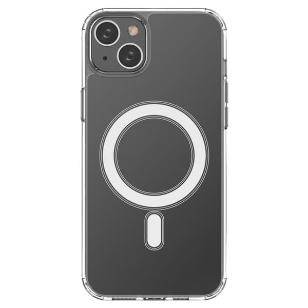Fleksibelt gel cover til iPhone 15 Plus magnetisk med MagSafe gennemsigtig